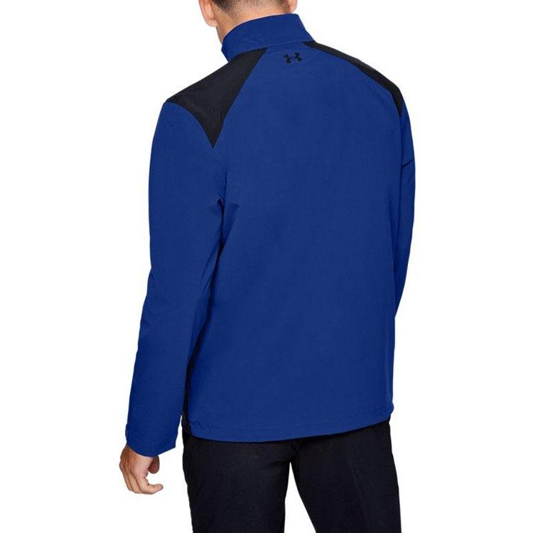 Under Armour Мужская куртка Portrush Rain с логотипом и контрастным воротником, синяя 1352108-400