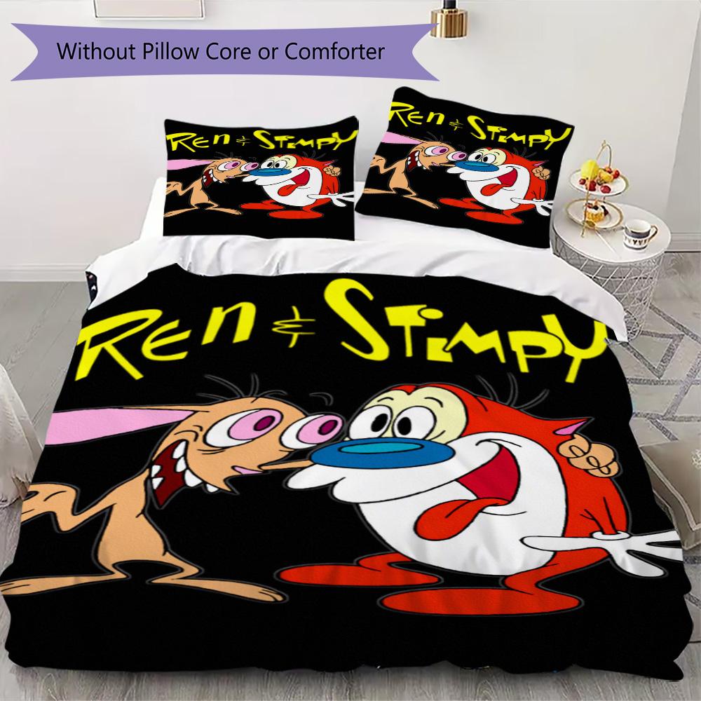 Comic-style print Pattern Bedding,Quilt Set Quilt Cover Pillowcase Home Birthday Gift (1*duvet cover+2*pillowcase,without core)ZSJT0917404
