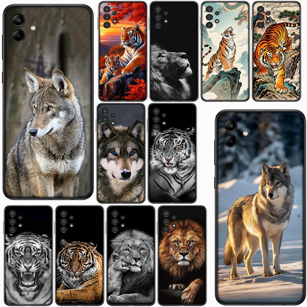 Чехол для OPPO A40 A80 A60 A38 A79 A15 A16 A17 A18 A58 A78 A57 A53 A40M 4G 5G Защитный чехол для телефона Тигр выслеживает Волк Искусство