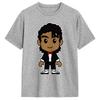 MMichael JJackson Чиби MJ Billie Футболка Харадзюку Футболки С Коротким Рукавом Y2K Базовые Топы Летние Хлопковые Большого Размера Топы