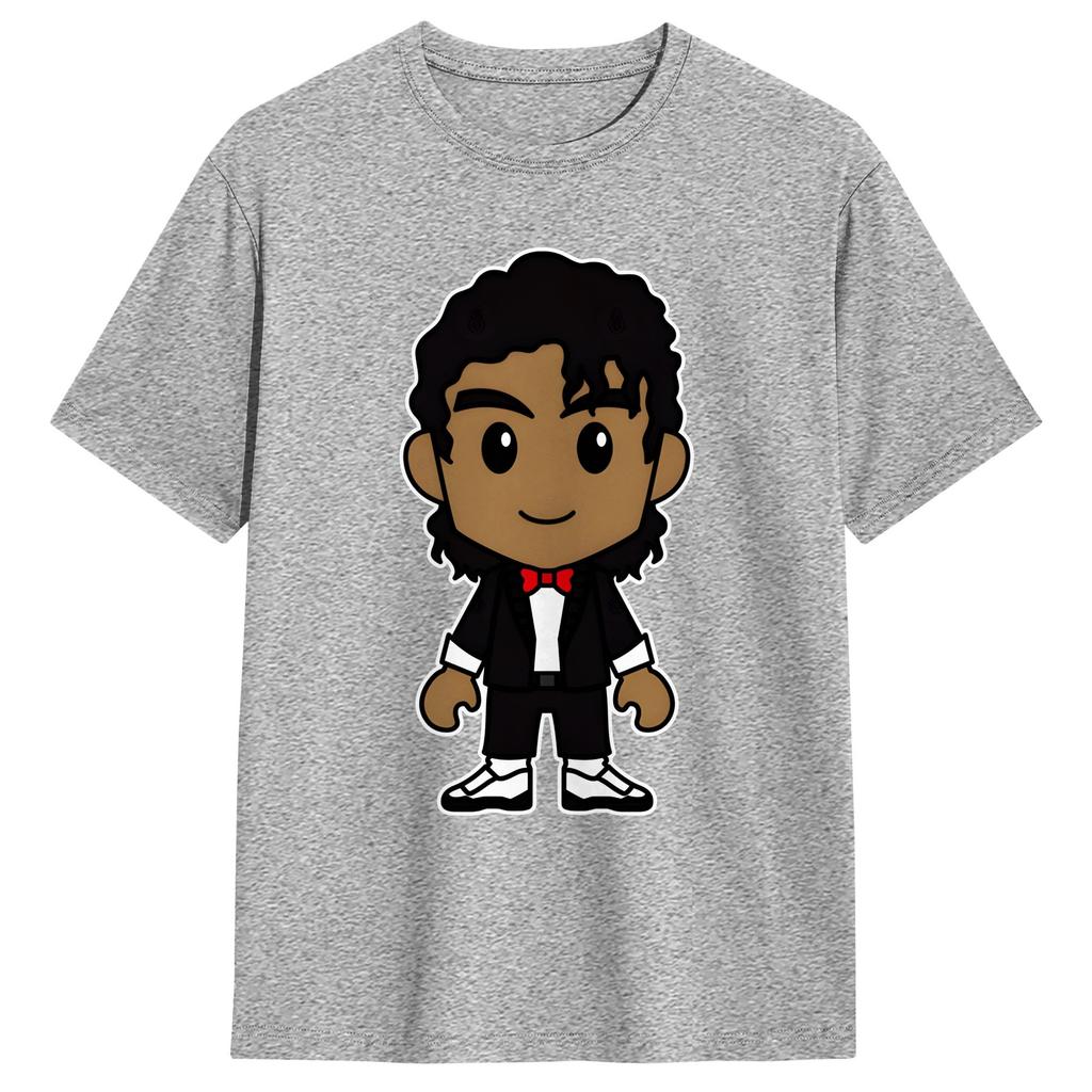 MMichael JJackson Чиби MJ Billie Футболка Харадзюку Футболки С Коротким Рукавом Y2K Базовые Топы Летние Хлопковые Большого Размера Топы