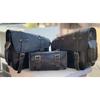Real Black Goat Leather COMBO Motorcycle Saddle Bag Panniers Tool Pouch Side Bag
