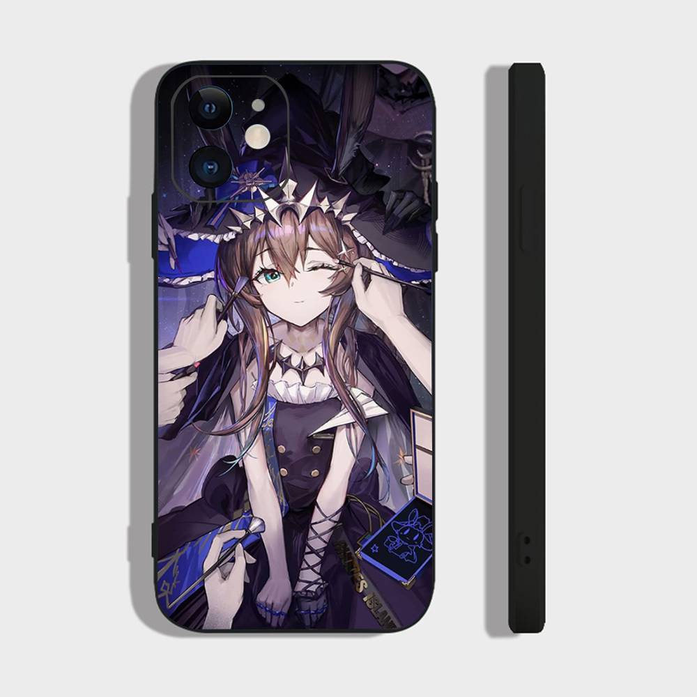 Анимированный персонаж игры Arknights Амия Чехол для телефона iPhone 17 Air 16 15 14 13 Pro Max 11 12 Черный силиконовый чехол