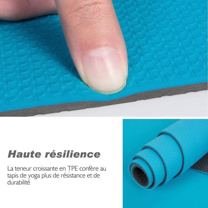 Tapis de Yoga - Non spécifié - 183x61x0.6 cm - Bleu Clair - Antidérapant - TPE recyclable