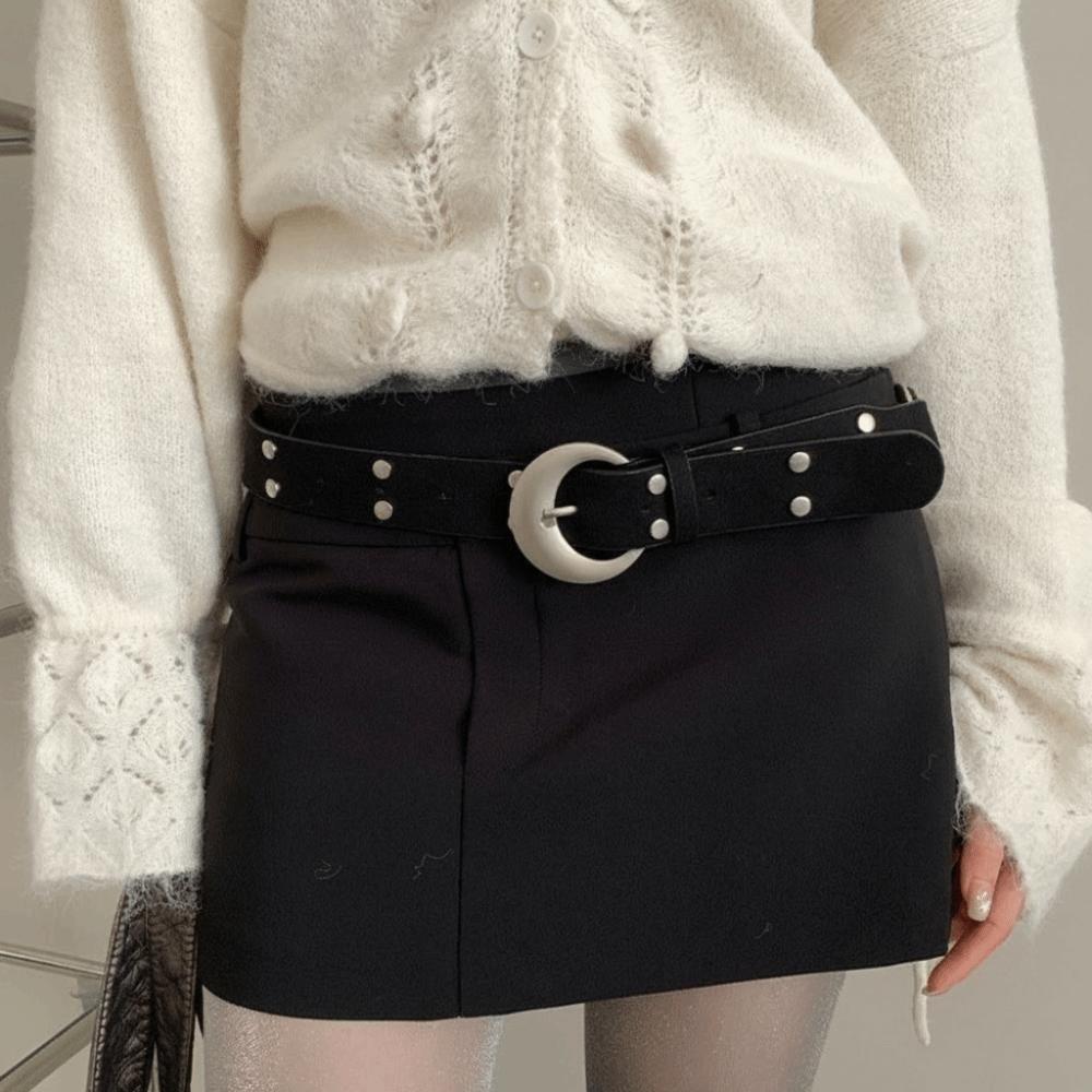 Y2K Western Style Cowboy Belt Metal Ethnic Style Waistband Fashion Rivet Belts  Waist Accessories