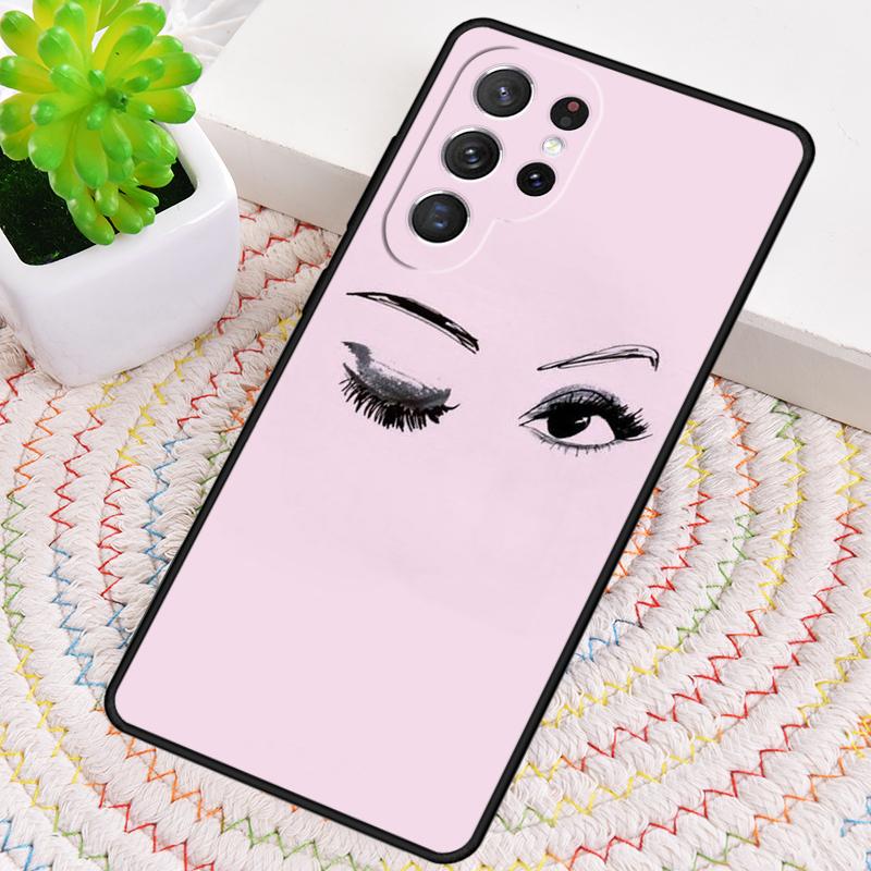 Эстетичный чехол для телефона с изображением глаз и ресниц для Samsung Galaxy note 10 pro S26 Ultra S23 S24 FE S25 S21 S22 PLUS ударопрочный