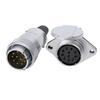 WEIPU WS32 TQ+ZG Waterproof Connector Screw Type Metal Aviation Panel Connectors Male Plug Female Socket 4 6 8 10 12 13 19 Pin