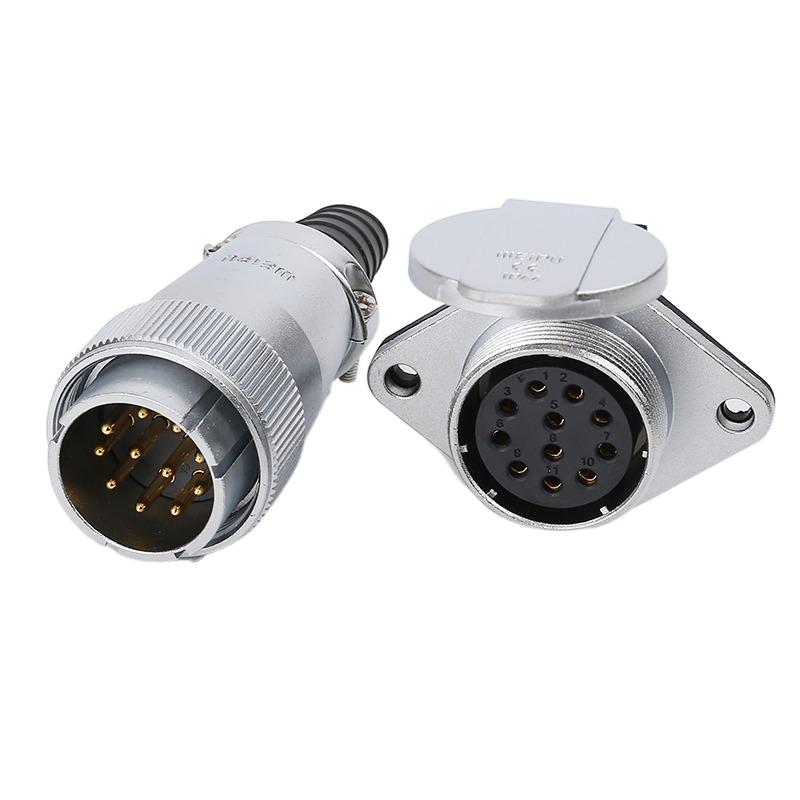 WEIPU WS32 TQ+ZG Waterproof Connector Screw Type Metal Aviation Panel Connectors Male Plug Female Socket 4 6 8 10 12 13 19 Pin