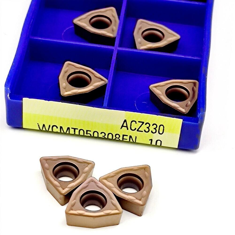 WCMT050308FN ACZ330 10 шт. Сменная твердосплавная сверлильная пластина U-Drill Тип WC 25-28.5 Область применения
