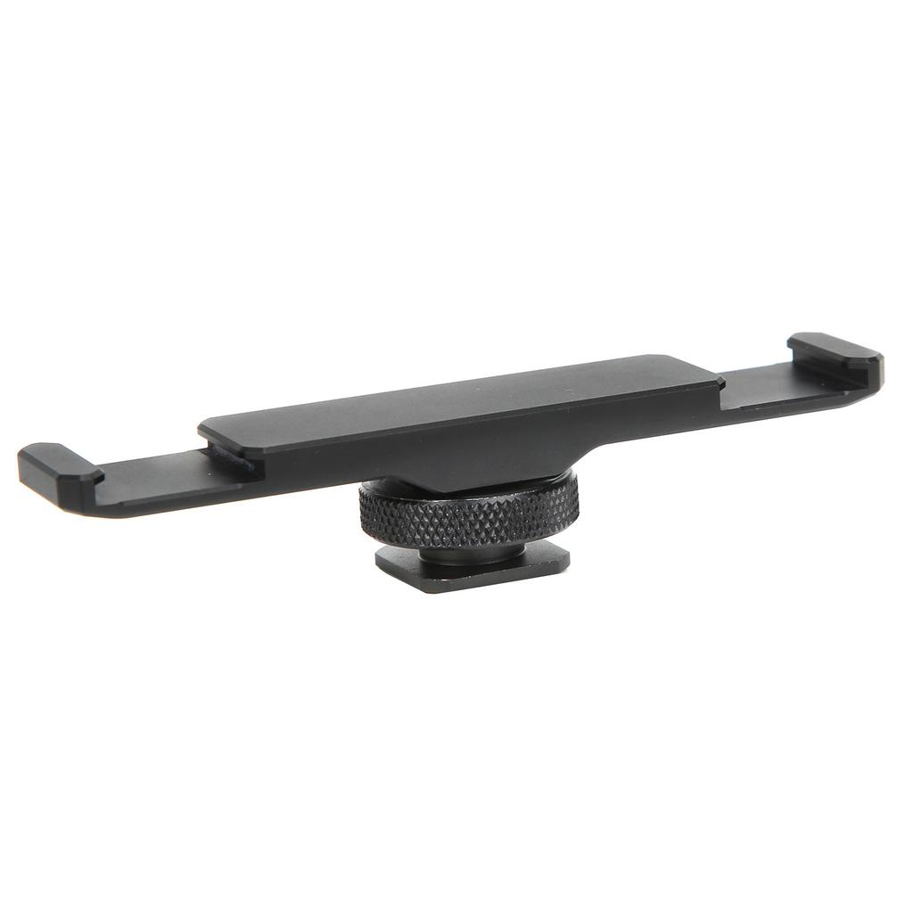 Dual Bracket Cold Shoe Mount Extension Bar for LED Video Light Microphone Live Streaming