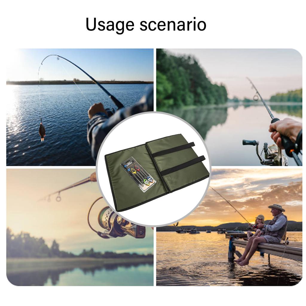 Fishing Unhooking Mat Foldable Padded Landing Mat with Baiting Needle Fish Gear Weigh Slings Mat Fishing Accessories