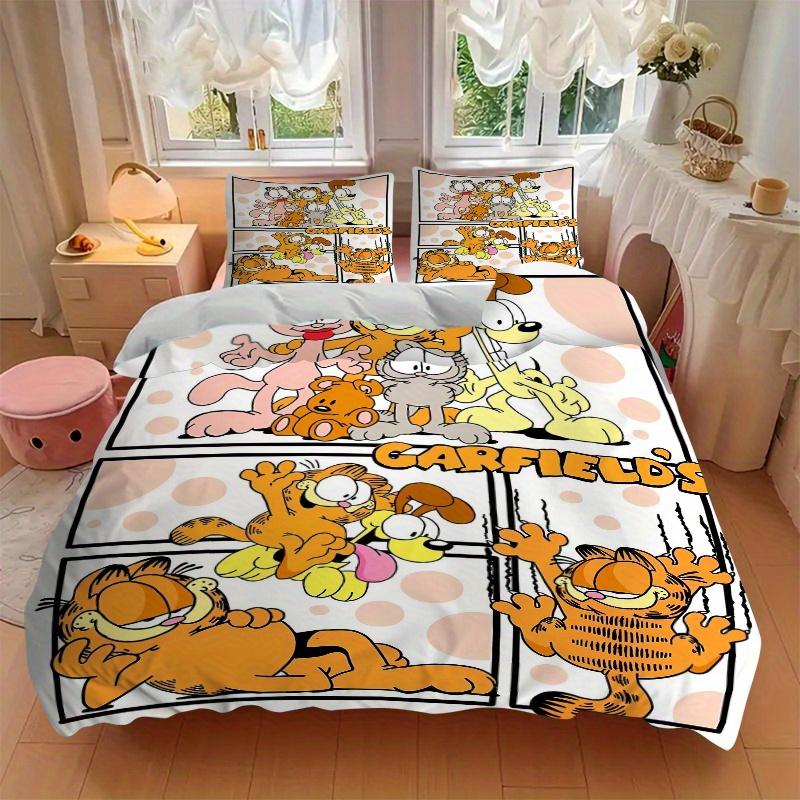 3pcs Garfield's Print Cover Set Ultra Soft, Breathable, and Comfortable Bedding with Stylish Design for Bedroom and Guest Room Decor 1 Cover and
