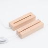 15cm Dimmable Tricolor Wooden Base with LED Lights, Acrylic Plexiglass Epoxy Resin Display Stand, USB Powered for 3D Night Light