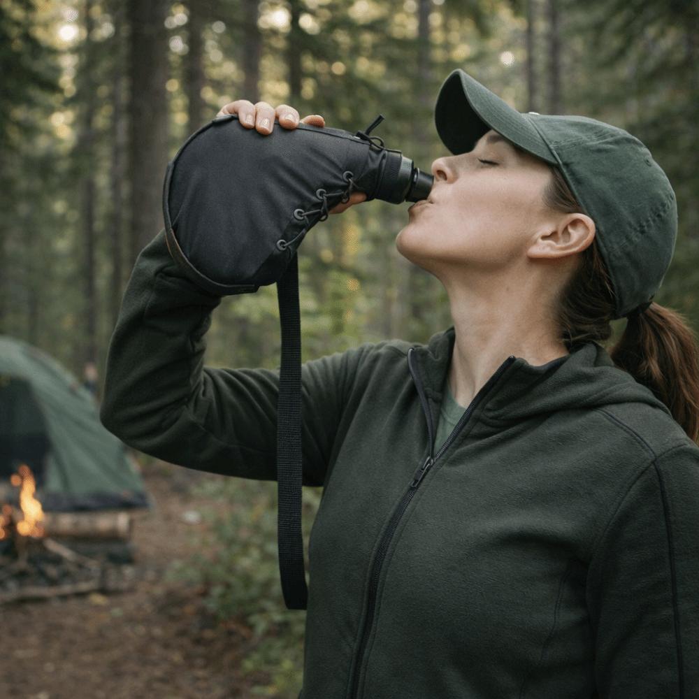 Oval-Shaped Water Kettle Portable Sport Bottles Mountaineering Water Bottle Outdoor Adventures