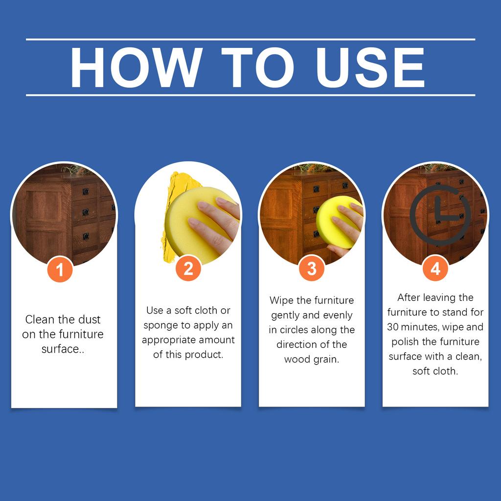 Полироль для мебели на основе пчелиного воска. Увлажняющее чистящее полирующее средство для ухода за деревянной мебелью. Глубокая очистка скопившихся пятен воска.