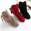 Hollow Summer Boots Bootie 2024 New Shoes Lace Openwork Crochet Boots Plus Size 34-43 Hollow Fashion Women Boots