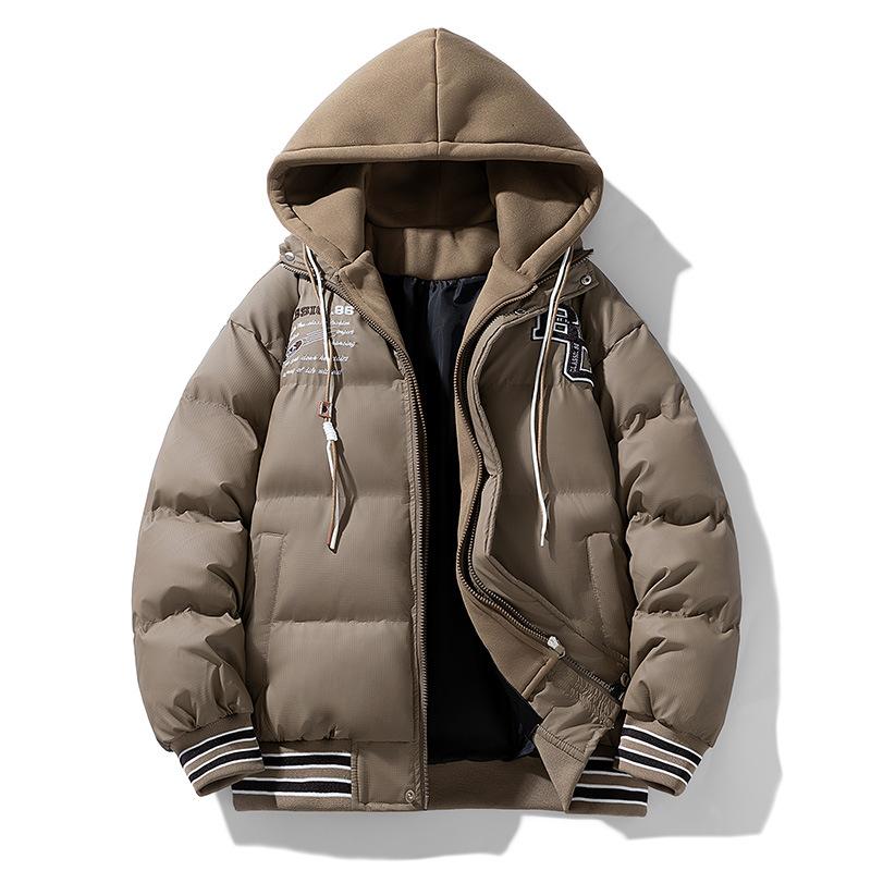 Парный стиль зимнее толстое мужское пальто с капюшоном хлопковая куртка молодежная корейская версия куртка из хлеба