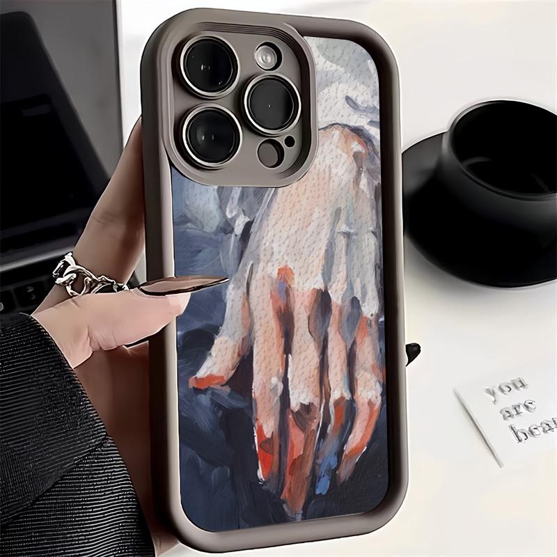 Чехол Redmi Note 13 Pro 4G для Xiaomi Redmi Note 12s 13 4G 11 11s 10s 10 12c 13c Pro Plus 5G Масляная живопись Две руки Стильный чехол