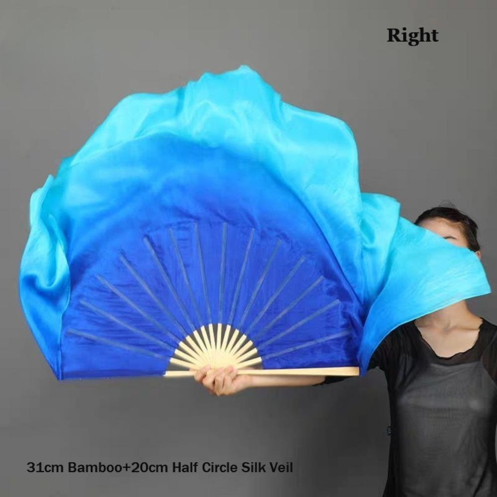 10/20 см Полукруглый Шелковый Занавес Пары Танца Янко Бамбуковые Веера Ручная Окраска Веер для Взрослых Ребенок Женщины