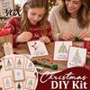 Creative Winter Craft Activities Merry Christmas DIY Card Kit, Embroidery Stitching Greeting Beginner Sewing Project Set with Tree Design