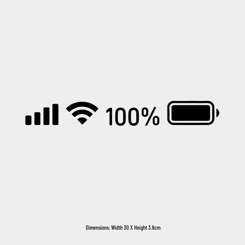 Наклейка на машину «Уровень сигнала WIFI и заряда батареи» - Забавная декорация лобового стекла для телефона
