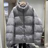 Popular stand-up collar couple down jacket women's stand-up collar small short white duck down bread jacket women