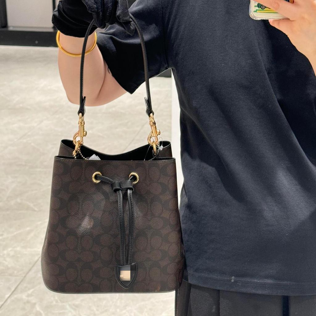 KOUJIA 2025 Rowan Bucket Bag: Classic Monogram Mother-and-Child Shoulder/Crossbody Handbag