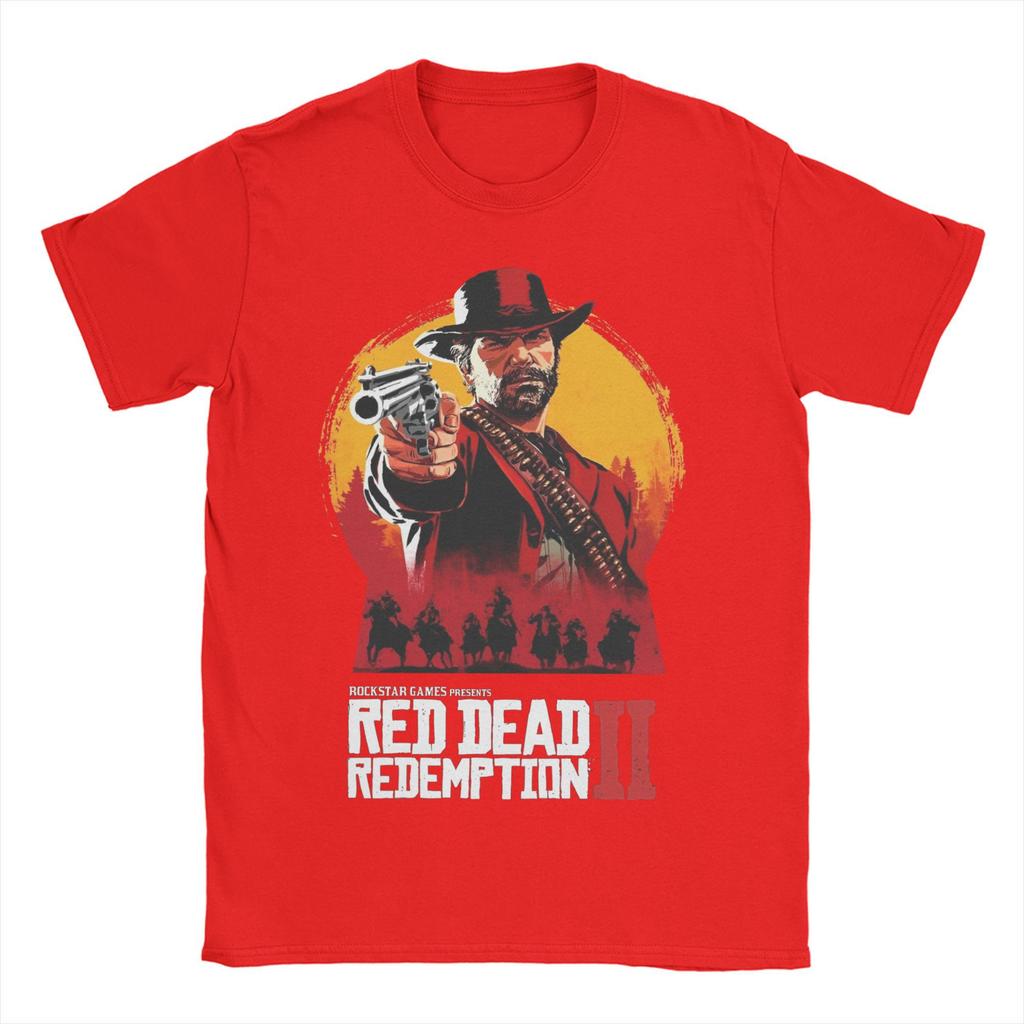 Крутые футболки Red Dead Redemption 2 для мужчин, с круглым вырезом, хлопковые, хип-хоп, с коротким рукавом, идея подарка, одежда