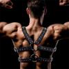 Aurum Men's Bondage Harness Vegan Leather