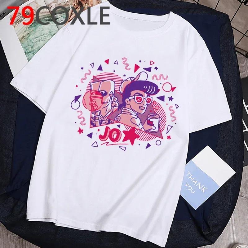 Funny Cartoon T-shirt for JoJos Bizarre Adventurestylish Japanese Anime T-shirt for Womensummer Graphic Hip-hop Top