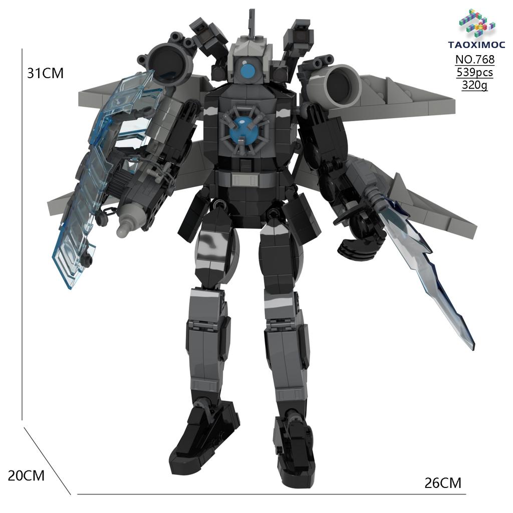 MOC Игрушки из кубиков Модель Совместимый Робот с Туалетом Скибиди Абстрактные Строительные Блоки Монитор Телевизор Динамик