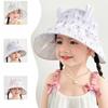 Korean Version of Small Floral Forest Sun Hat Baby Hat Spring and Summer Sky Top Hat Large Brim Sun Hat Girl Sun Hat