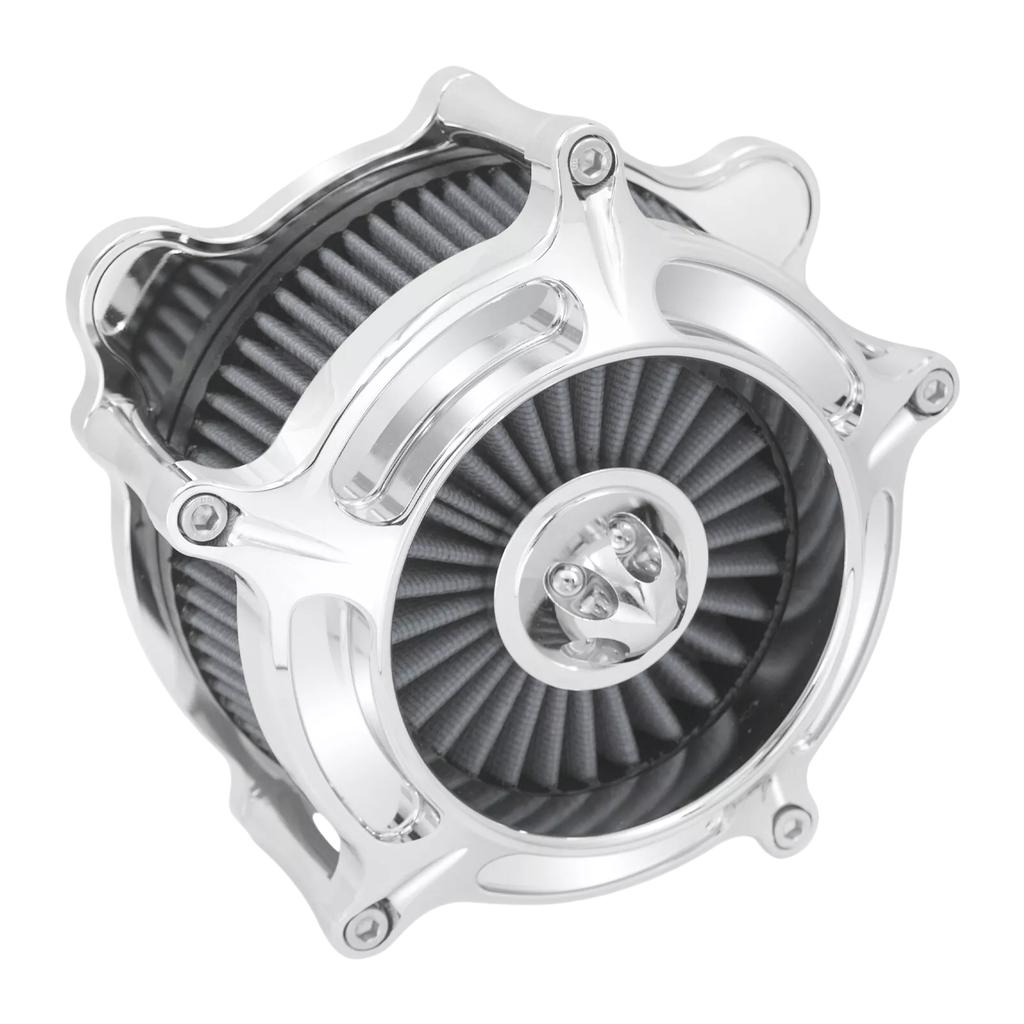 Motorcycles Turbine Air Cleaner Intake Filter Chrome For Harley Sportster XL Touring Softail Dyna EVO & Twin Cam Fatboy FXDLS