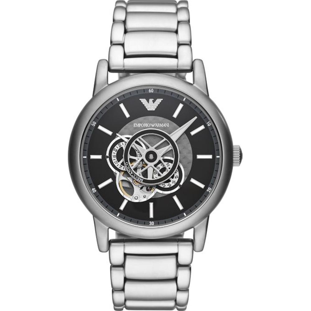 Emporio Armani Мужские автоматические часы Luigi Black Metal Silver AR60021