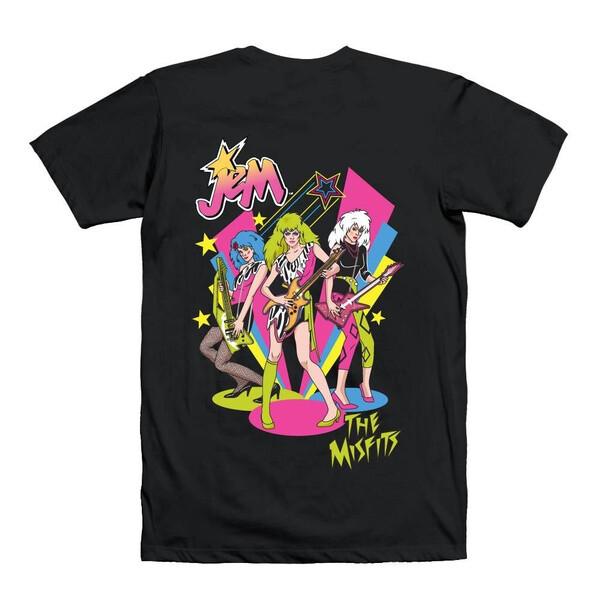 Джем И Голограммы The Misfits Футболка Хлопковая Футболка Размер S-4XL US271 Унисекс Футболка