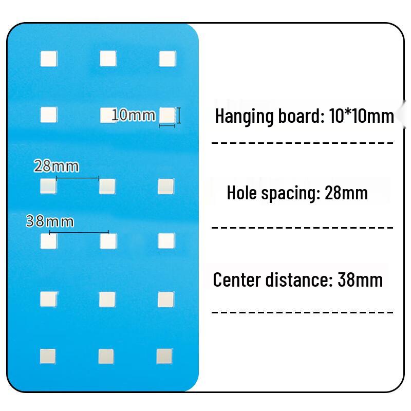 Square Hole Metal Tool Pegboard