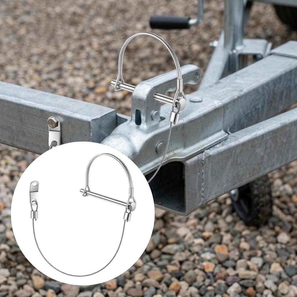 2pcs Trailer Coupler Pin with Quick Release Ring, Locking Pins Trailer Hitch Pin Professional Trailers Coupler Pins for Farm Trailers Wagons Towing