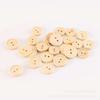 Natural Wood Two-Eye Bowl Button for Clothing, Shoes, and Children's Decorations