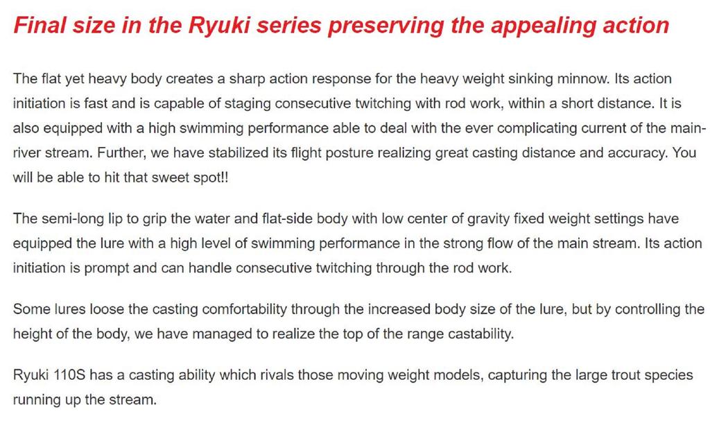 Duo Spearhead Ryuki 110S SW Sinking Lure GSHO0568 (8511)