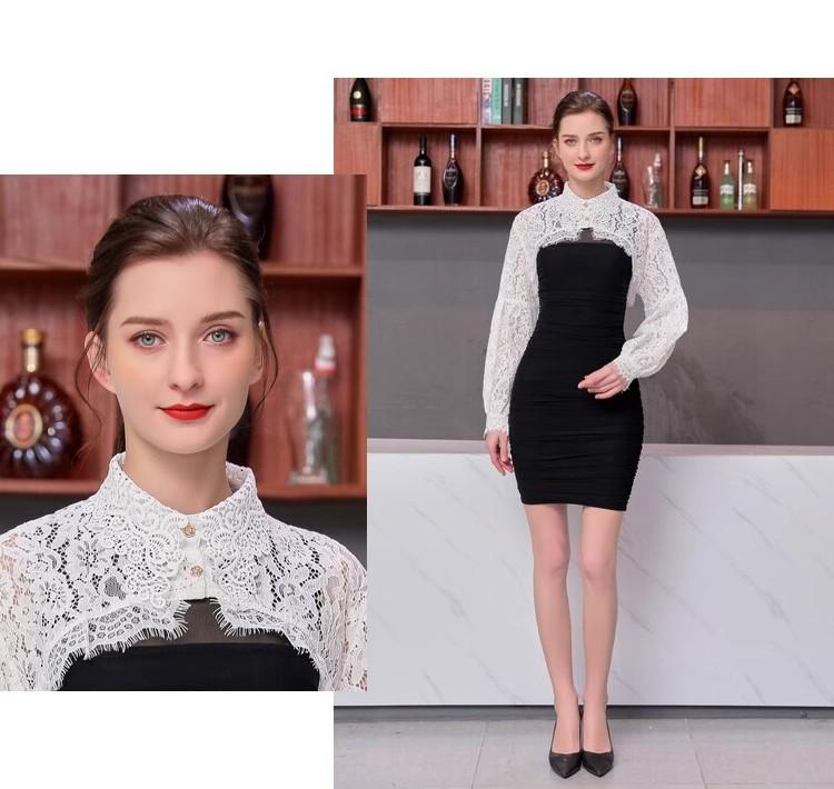 French Retro Fairy Lantern Sleeve Lace Shawl - Women's Summer Sun Protection Outerwear