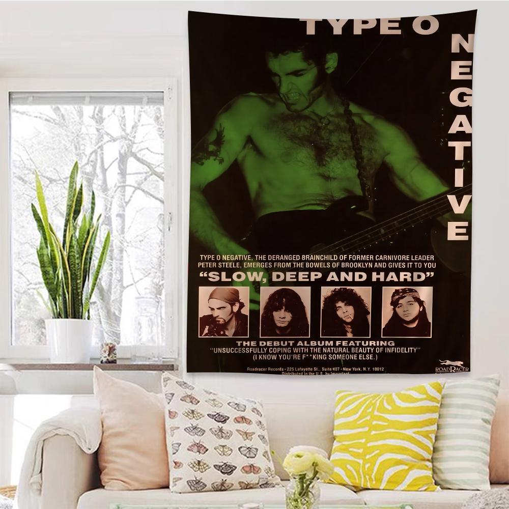 Настенный гобелен с принтом Type O Negative, большой, для подвешивания, Таро, Хиппи, настенные коврики, комната в общежитии, дешевый, Хиппи, настенное украшение