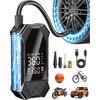 Портативный воздушный компрессор для накачки шин, воздушный насос 150 PSI со светодиодной подсветкой и умным цифровым манометром, быстрый беспроводной насос для шин автомобиля, насос для шин