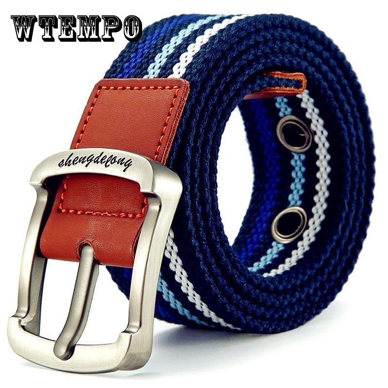 Tactical Hunting Pin Buckle Belt Unisex Trendy Nylon Girdle Fashion Luxury Design Jeans Accessories Business for Men Canvas Belt
