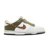 Детские кроссовки Dunk Low Оливковый Леопард (GS) Белый/Кокосовое молоко/Грубый зеленый/Черный