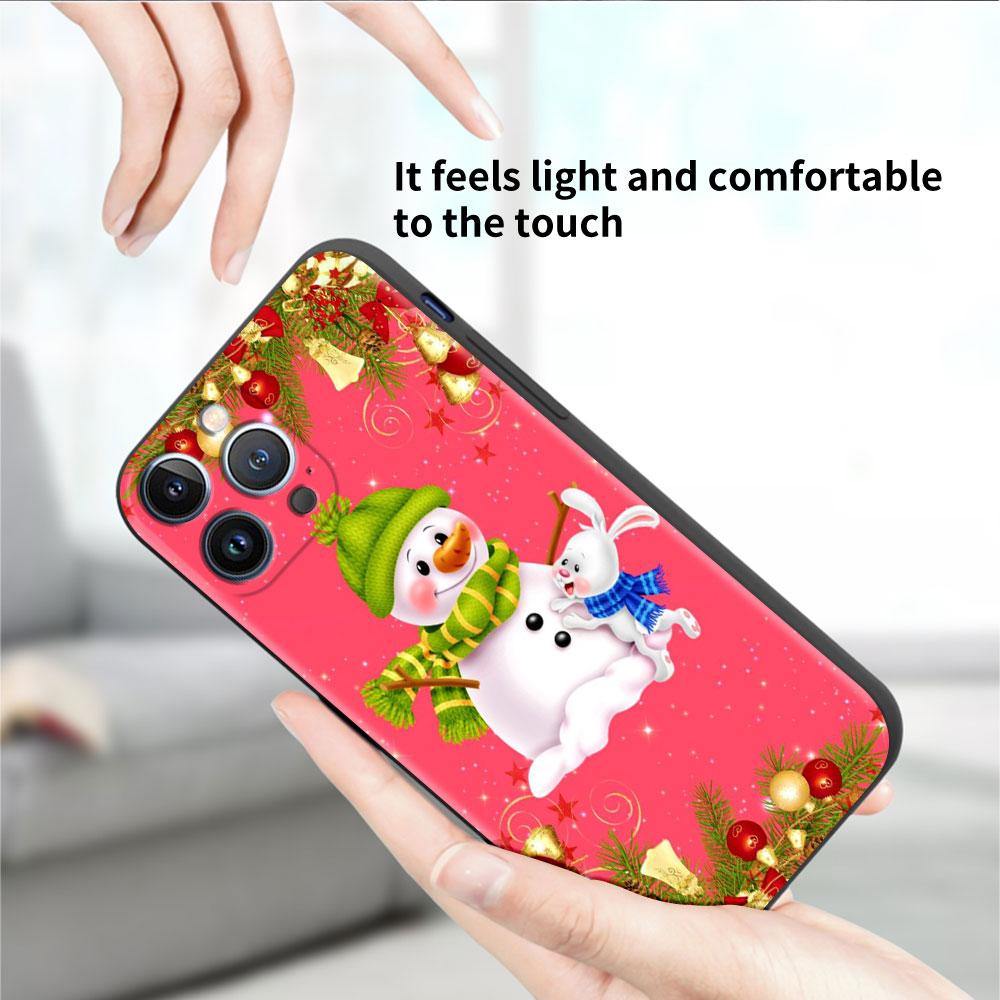 Мягкий чехол для телефона «Рождественский снеговик» для iPhone 11 13 Pro Max 12 Mini 7 8 Plus SE 2020 X XS 6 6S 5 5S Funda, силиконовая задняя крышка Sac