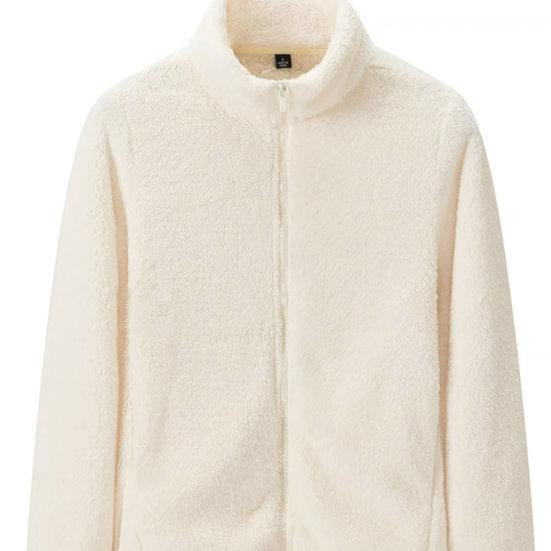 Женское пальто, осенне-зимнее флисовое пушистое пальто, теплое женское плюшевое пальто с застежкой-молнией для повседневной носки