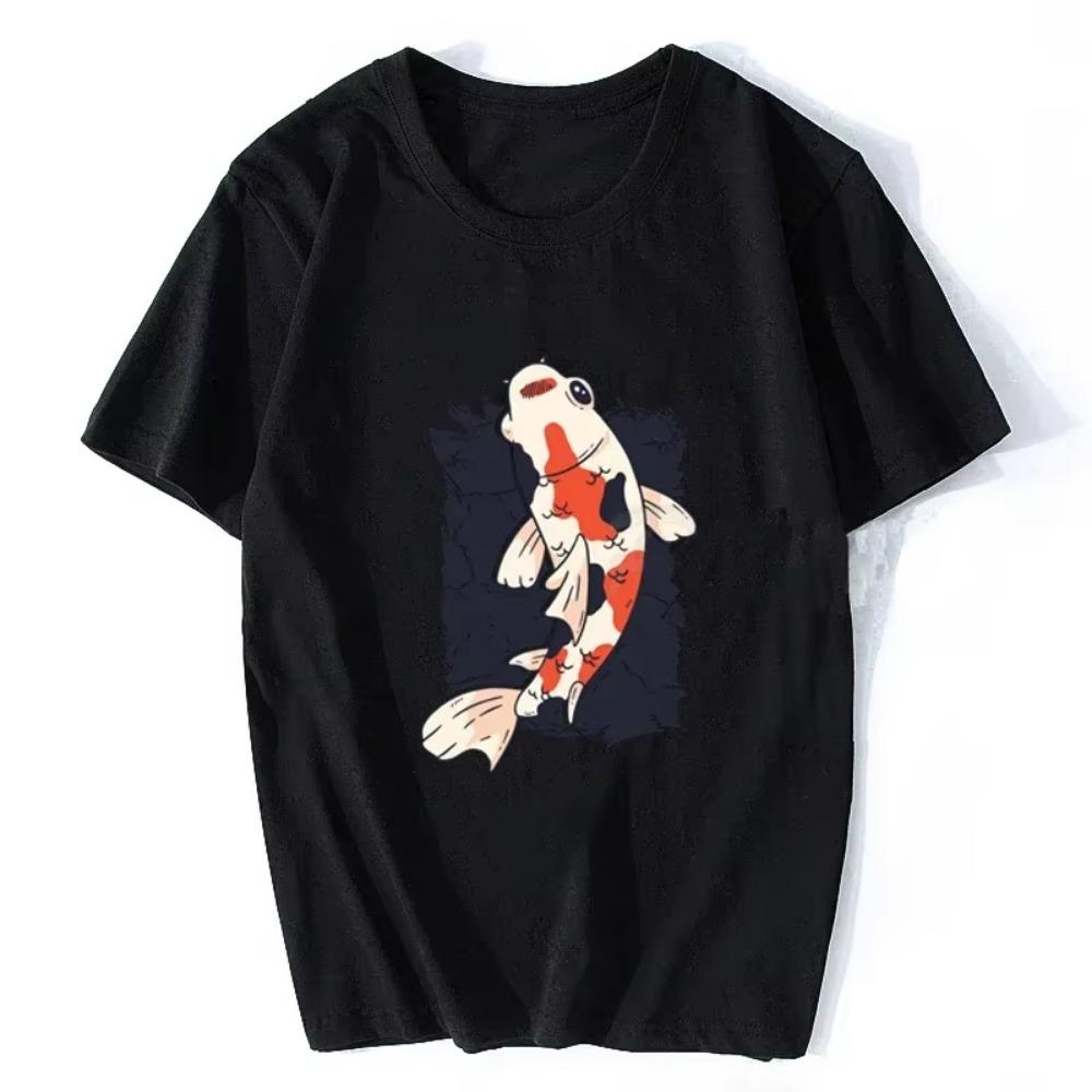 Koi Fish Enso Tops Funny T Shirt Graphic Tees Harajuku Men T Shirt Gothic Short Sleeve T Shirt Boyfriend Gift Oversize Clothes