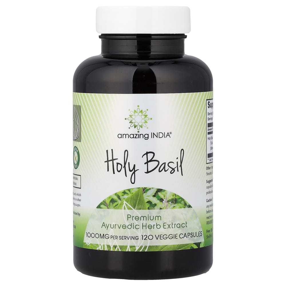 iHerb Holy Basil 500mg Veggie Capsules, 120 Tablets