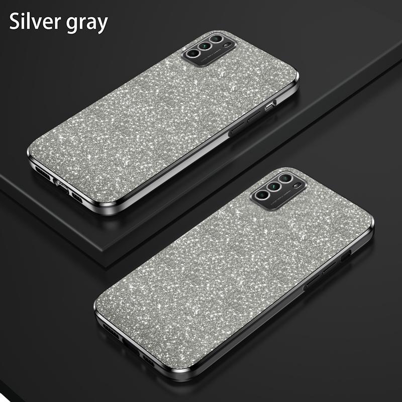 For Poco M3 Case Bling Luxury Electroplate Glitter Case For Xiaomi POCO M3 Shockproof Soft Bumper Clear Back Cover
