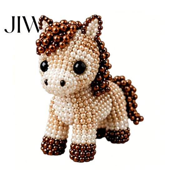 3D Beaded Animals DIY Animal Beading Kit, Tiny Craft Set, Cute Bead Kit for Teens Art Beginners Adults Stress Relief Decoration Handmade Gift